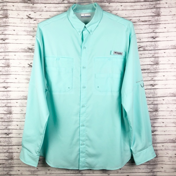 columbia pfg long sleeve button up shirt
